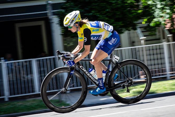 UnitedHealthcare's Katie Hall on stage 3 of the 2018 Amgen Women's Race