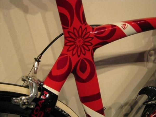A seat tube detail of Alistair Brown's winning design