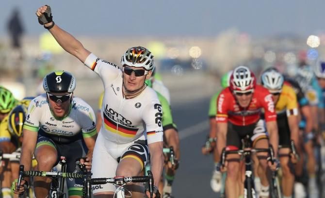 Andr&eacute; Greipel triumphs in the Tour of Qatar stage 5