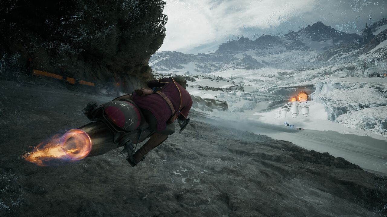 Screens from a Star Wars pod racing game