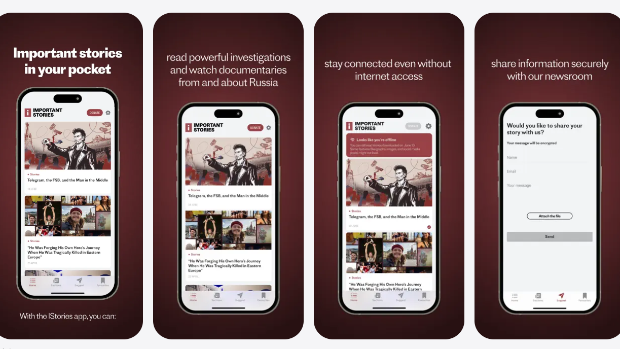 Screenshot of iStories app specs on Apple App Store