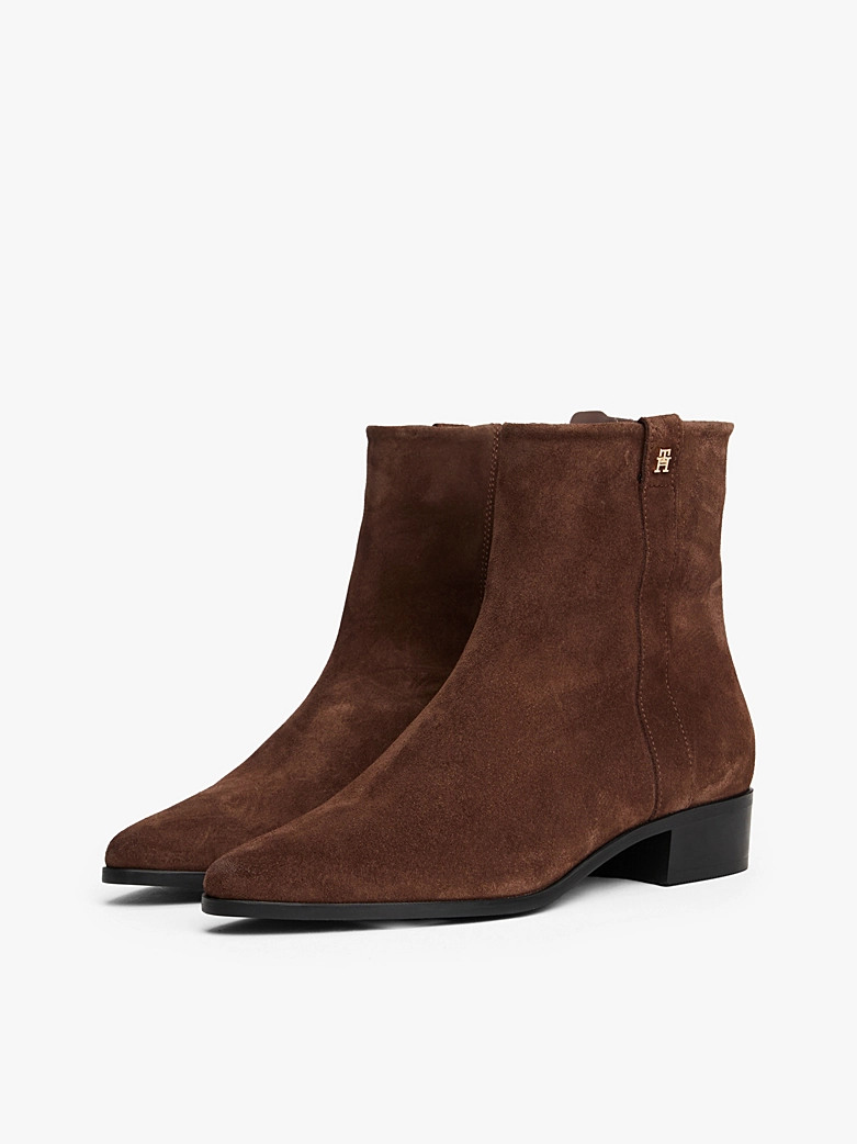 Tommy Hilfiger , Suede Pointed Toe Ankle Boots