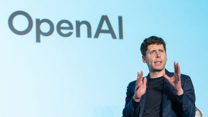 Open AI CEO Sam Altman speaks during a talk session with SoftBank Group CEO Masayoshi Son at an event in Tokyo, Japan.