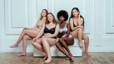 best bra brands: group of women in lingerie