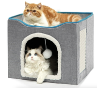 HDJ Cat House with Scratch Pad and Fluffy Ball Was $76.99