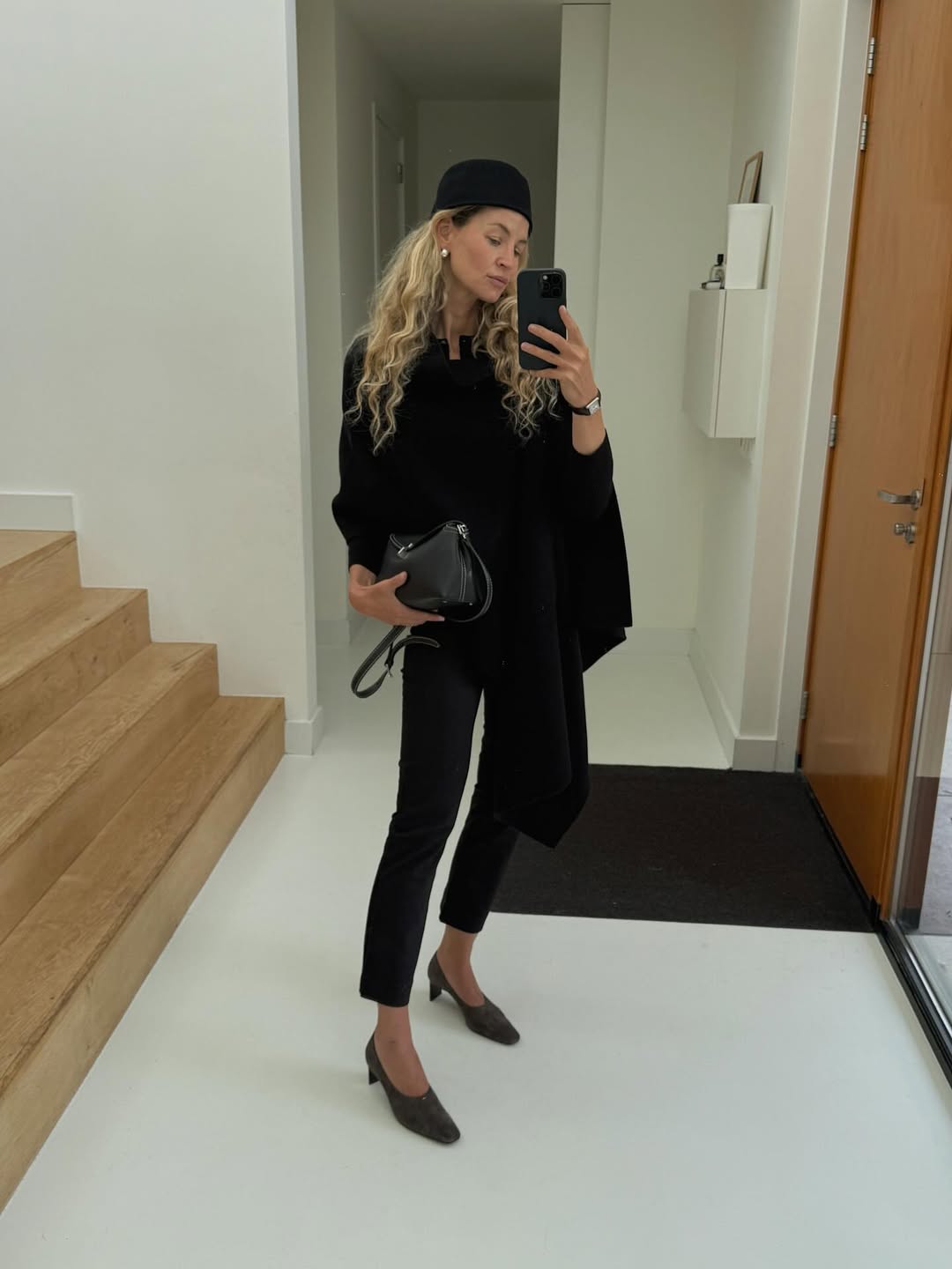 Anouk wearing black outfit