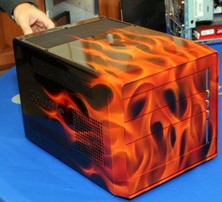 Shuttle's hand-painted SFF computer. You can read more about it here.