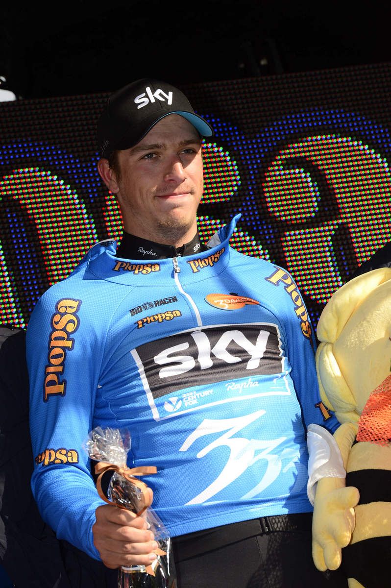 Danny van Poppel (Team Sky) in the Sprint classification jersey