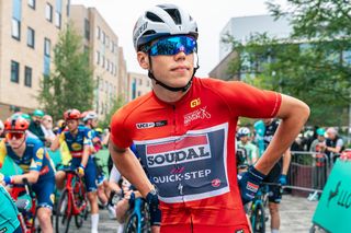 Picture by Elliot Keenâ€‹â€‹â€‹â€‹/British Cycling/via SWpix.com - 07/09/2024 - Lloyds Bank Tour of Britain 2024 - Stage 5: The West Northamptonshire Stage Northampton to Northampton - Paul Magnier (Soudal Quick-Step)