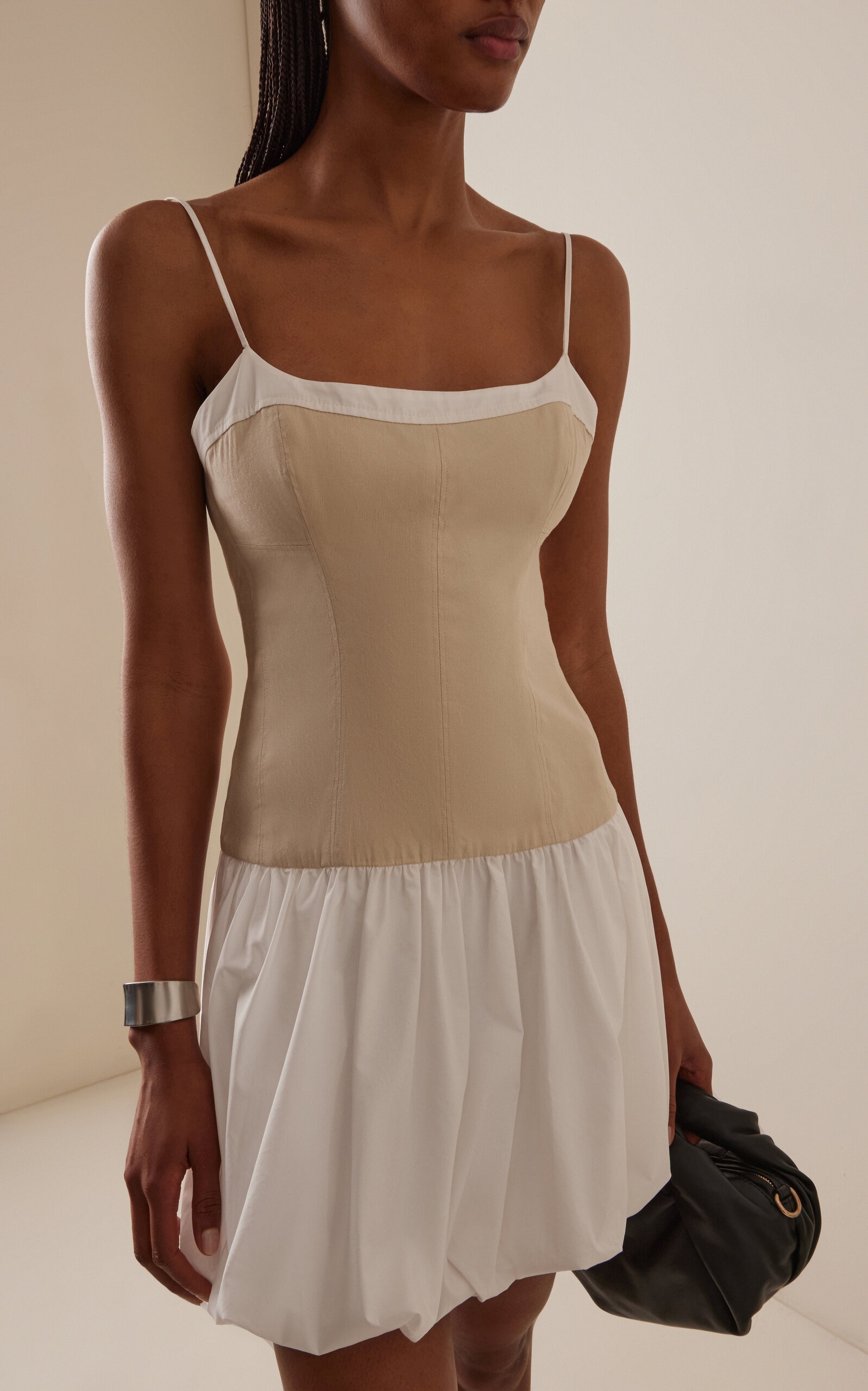 Fifi Linen-Blend Bubble Mini Dress