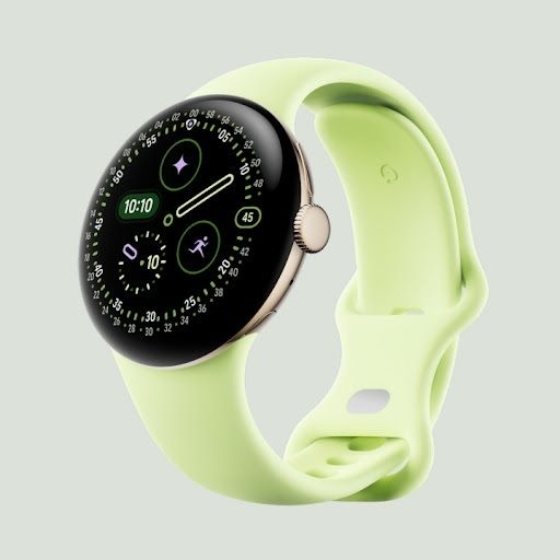 A leaked Pixel Watch 4 rendering in an Lemongrass color for its 41mm option.