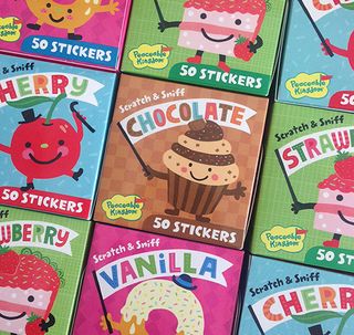 Stickers and packaging for Peaceable Kingdom by Linzie Hunter