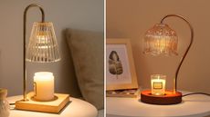 Two candle warmer lamps
