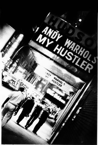 Billy Name – Andy Warhol Under My Hustler Marquee at the Hudson Cinema, New York, 1965