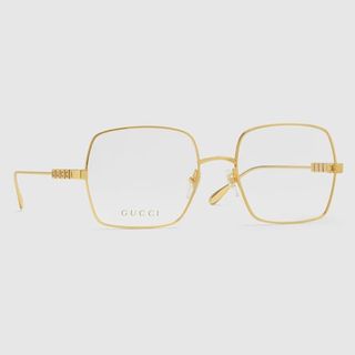 Gucci gold tone Square Optical Frame