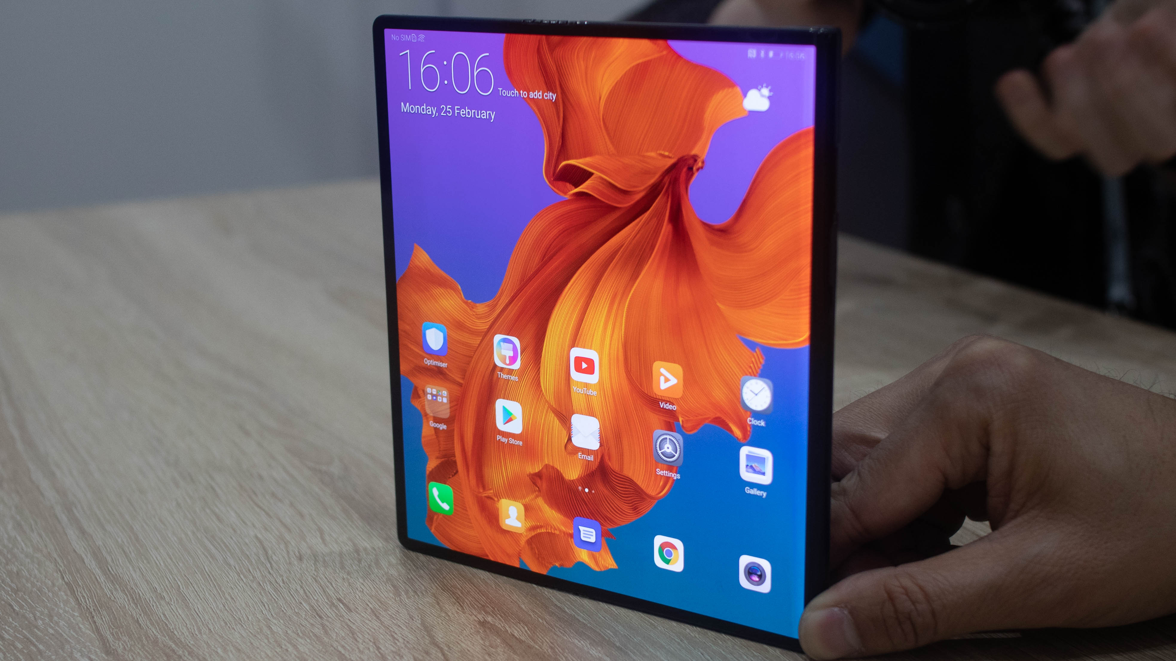 The 8-inch tablet screen