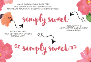 Best free fonts: Sample of Sophia