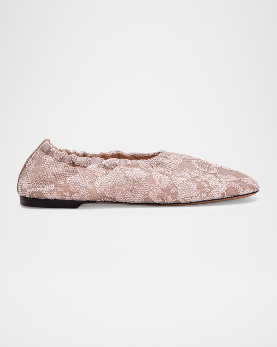 Aicha Floral Lace Ballerina Flats