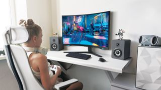 Samsung gaming monitor desk