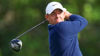 Rory McIlroy using his driver for a tee shot at the US Open.