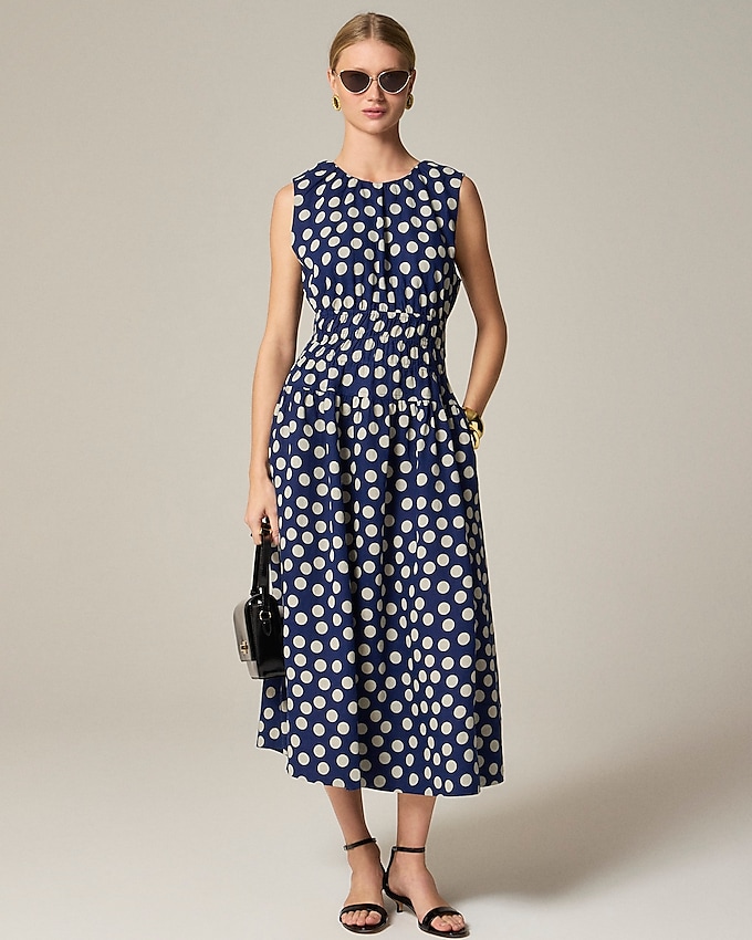 Hyacinth Dress in Polka-Dot Linen