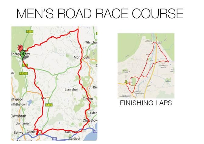 The men's course to decide the 2014 British road champion