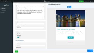 Site123 email marketing interface