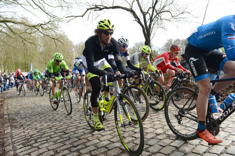 Filippo Pozzato (Southeast-Venezuela) on the Kemmelberg