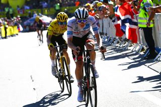 Tadej Pogacar and Jonas Vingegaard at the Tour de France