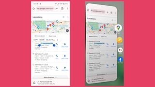 Honor Magic 6 Pro näyttämässä Google Mapsia punaisella taustalla