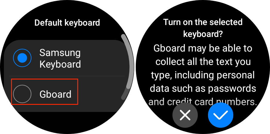 Galaxy Watch 5'te Gboard kullanımını onaylayın