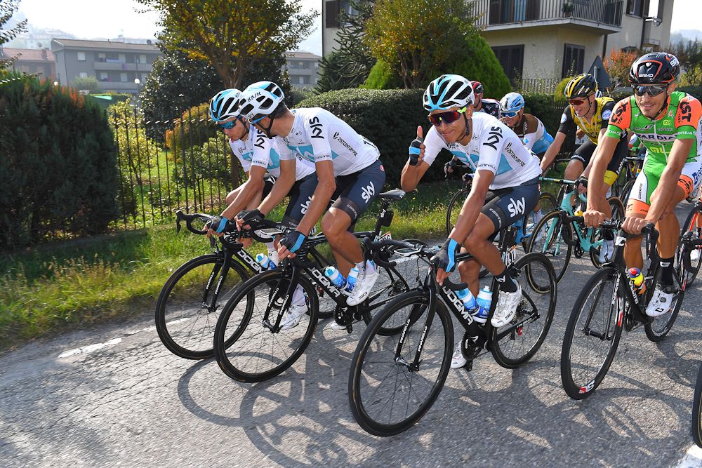 team Sky during the early going at Il Lombardia