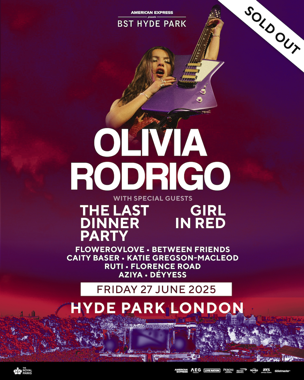 Olivia Rodrigo BST Hyde Park poster