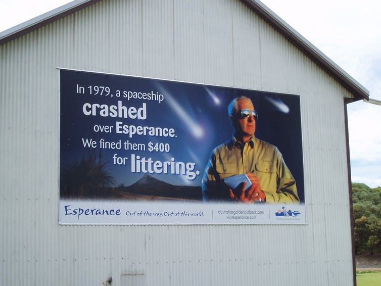 NASA fined for littering when Skylab fell near Esperance, WA.