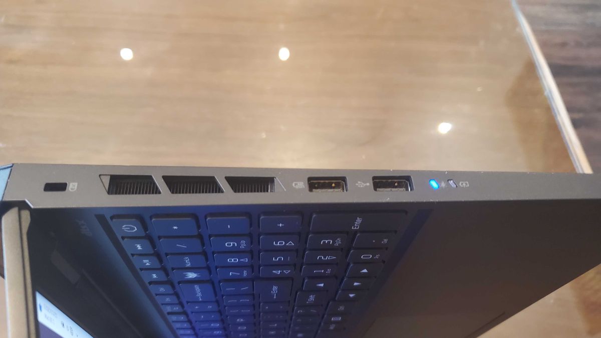 black gaming laptop