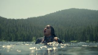 Liv (Melissa Barrera) treads water in Keep Breathing