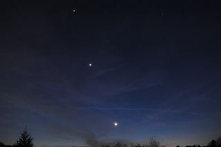 The Moon, Venus and Jupiter over Mooresville, NC #3