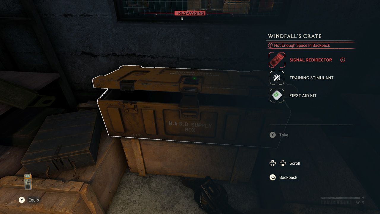 Atomfall signal redirector - Windfall's crate