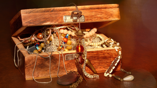 a treasure chest on a desk