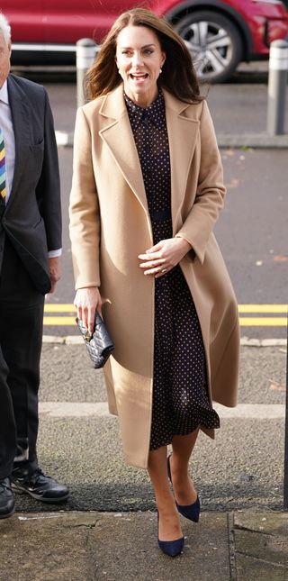 Kate Middleton dons cosy camel coat for Ukraine centre visit | Woman & Home