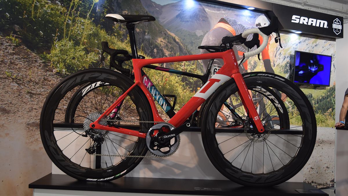 SRAM and Zipp used the 3T Strada to showcase their latest and greatest at the show