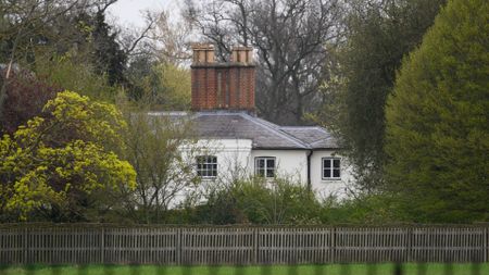 Frogmore Cottage in Windsor as people lay floral tributes to Prince Philip