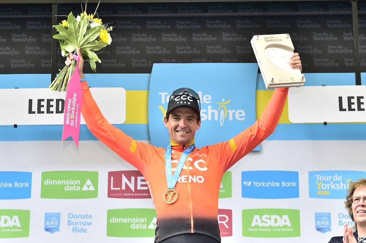 Greg Van Avermaet (CCC Team) on the podium