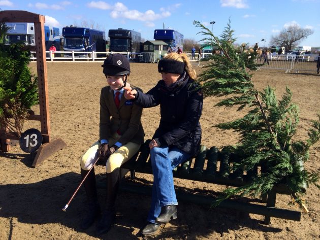 Discussing a course with my trainer Rachel Turner