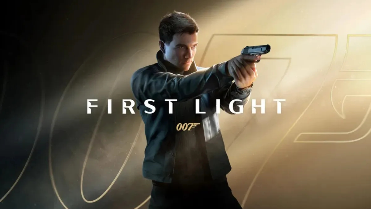 007 First Light logo and man with gun