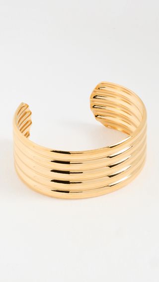 Solid 5 Ridged Bangle Bracelet