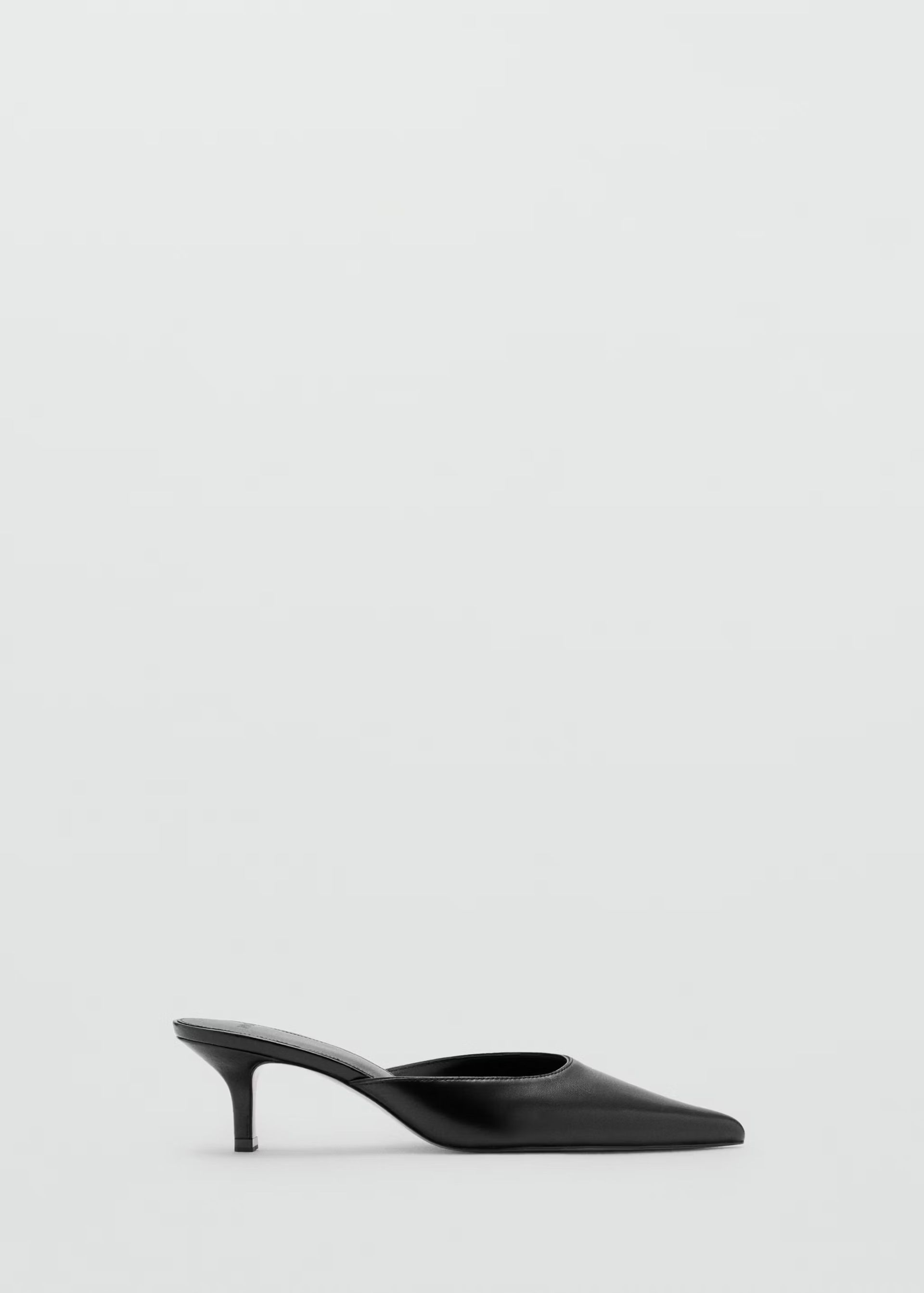 MANGO, Pointed-Toe Leather Heeled Shoes - Women | Mango United Kingdom