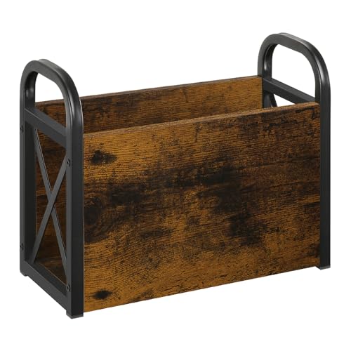 Yinmit Magazine Holder, Magazine Rack Floor, Magazine Storage Basket, Folder Organizer Bin for Books, Newspapers, Tablets