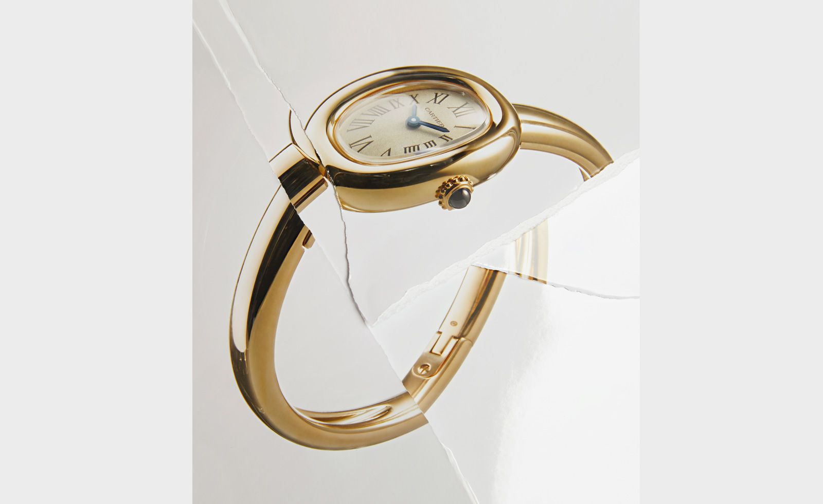 gold bangle watch
