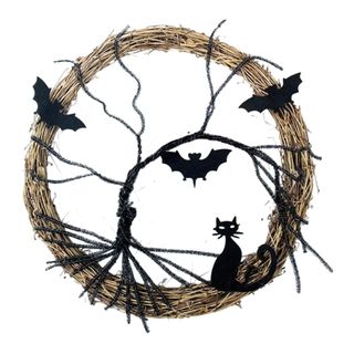 Bat Black Cat Wreath